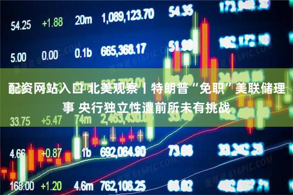配资网站入口 北美观察丨特朗普“免职”美联储理事 央行独立性遭前所未有挑战
