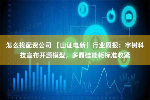 怎么找配资公司 【山证电新】行业周报：宇树科技宣布开源模型，多晶硅能耗标准收紧